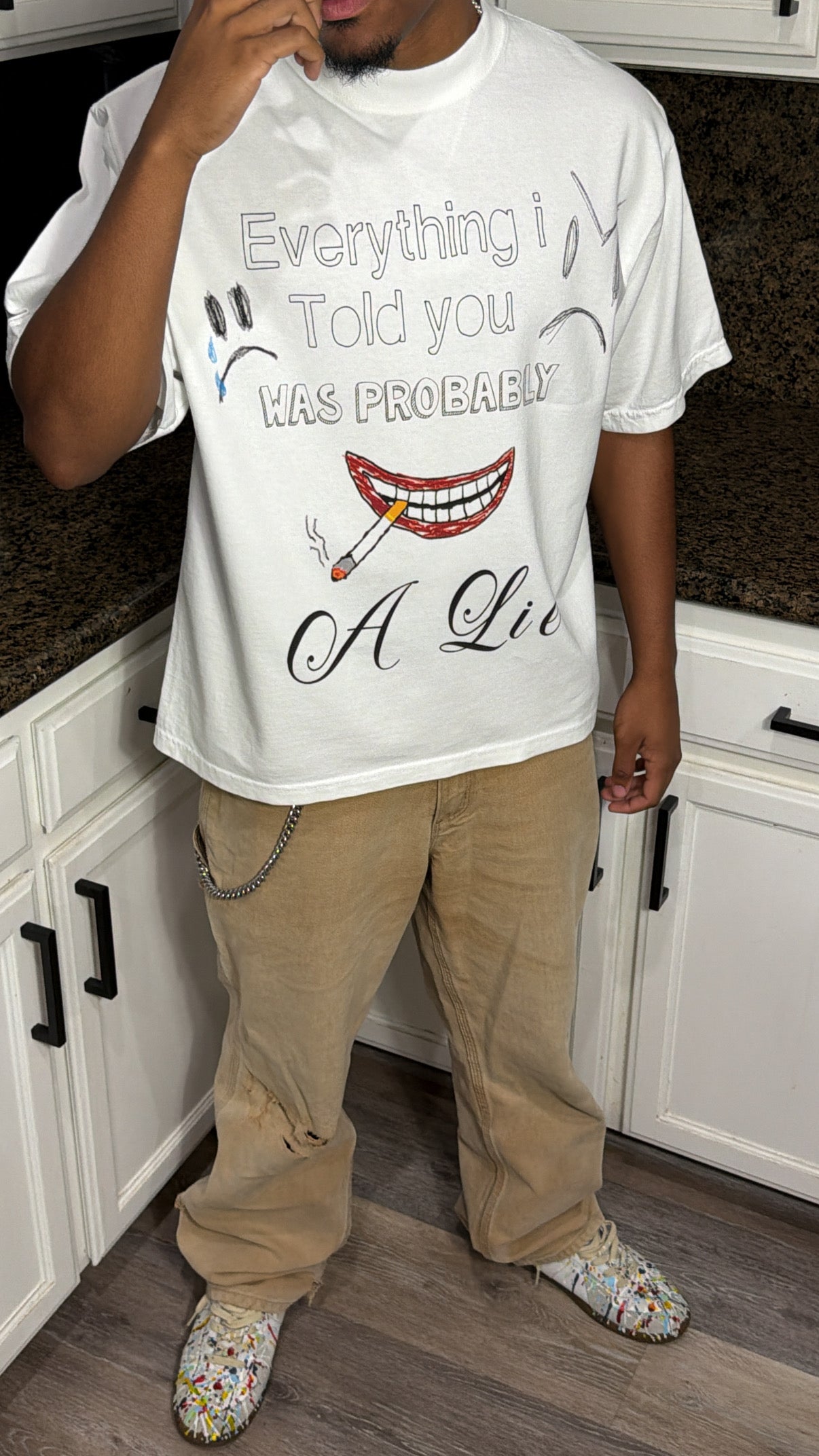 ‘Probably lied’ tee