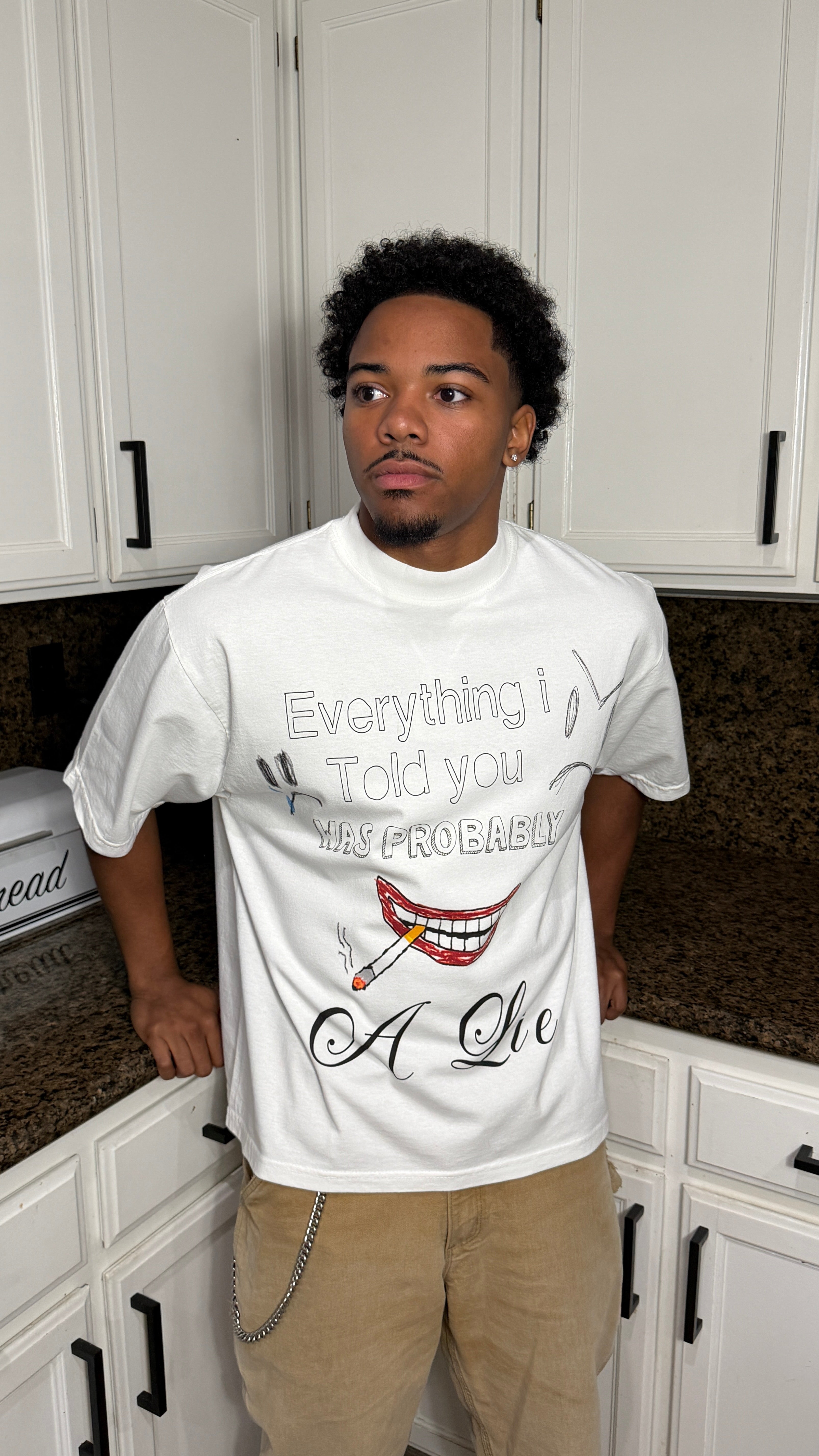 ‘Probably lied’ tee
